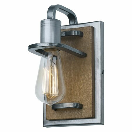 VARALUZ LoFT y 1-Lt Bath Fixture - Steel W/ Wheat 268B01SLW